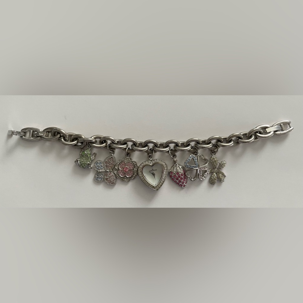 Anne Klein charm bracelet with watch
